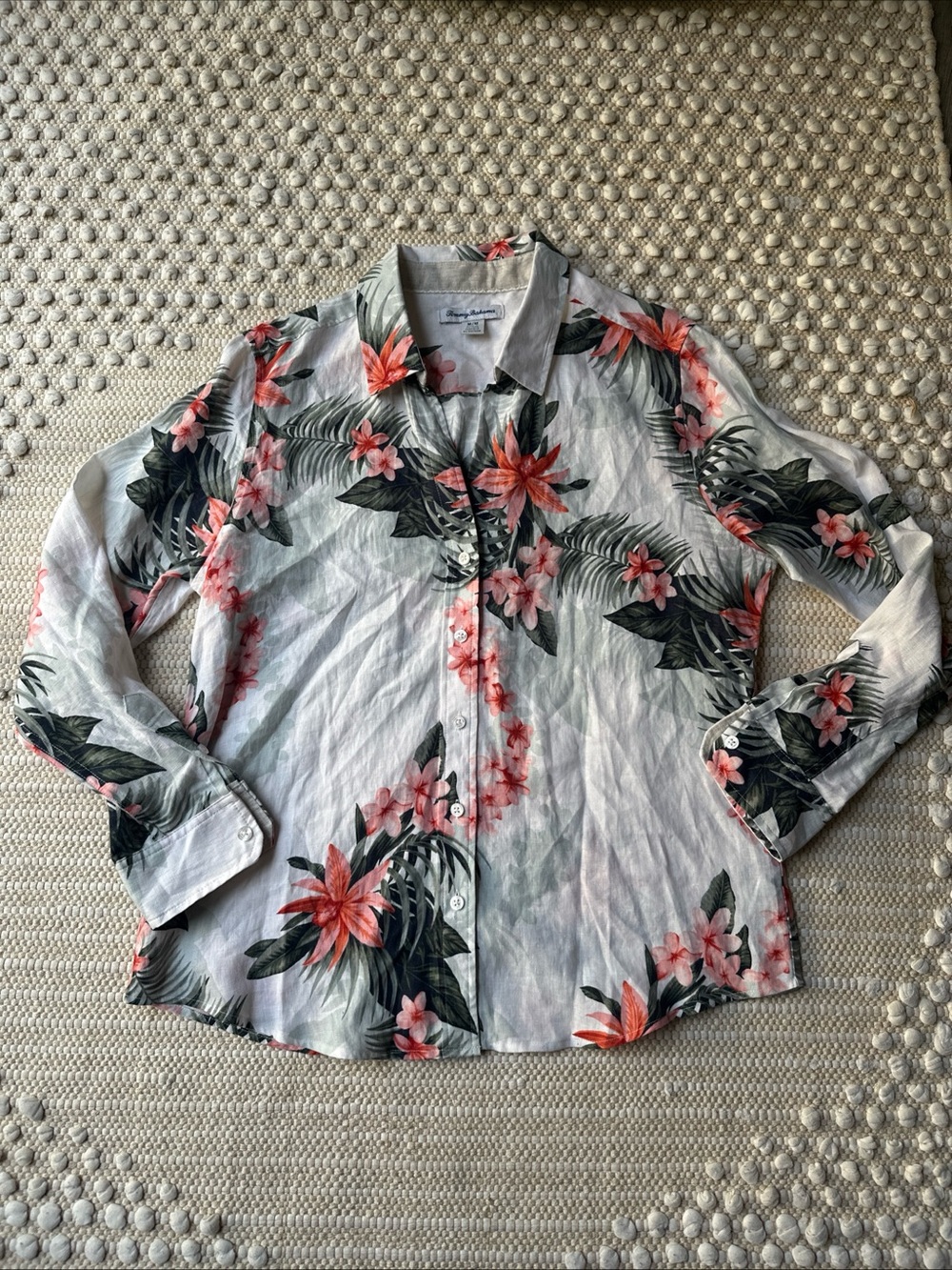 Tommy Bahama Women’s Floral Linen Blouse Size M